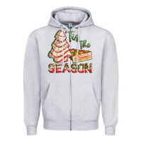 Heather Grey tis the season Zipper Hoodie - FaDigitalArtStudio