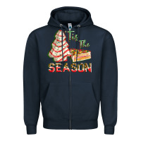 Navy tis the season Zipper Hoodie - FaDigitalArtStudio