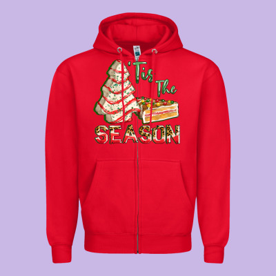 Tis The Season Zipper Hoodie Designed By Fadigitalartstudio
