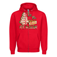 Red tis the season Zipper Hoodie - FaDigitalArtStudio