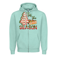 Seafoam tis the season Zipper Hoodie - FaDigitalArtStudio