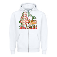 White tis the season Zipper Hoodie - FaDigitalArtStudio