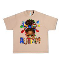 Burro Autism Awareness afro messy bu Urban Heavy Tee - texasbilliewilder