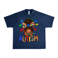 Autism Awareness Afro Messy Bu Urban Heavy Tee | Teevron