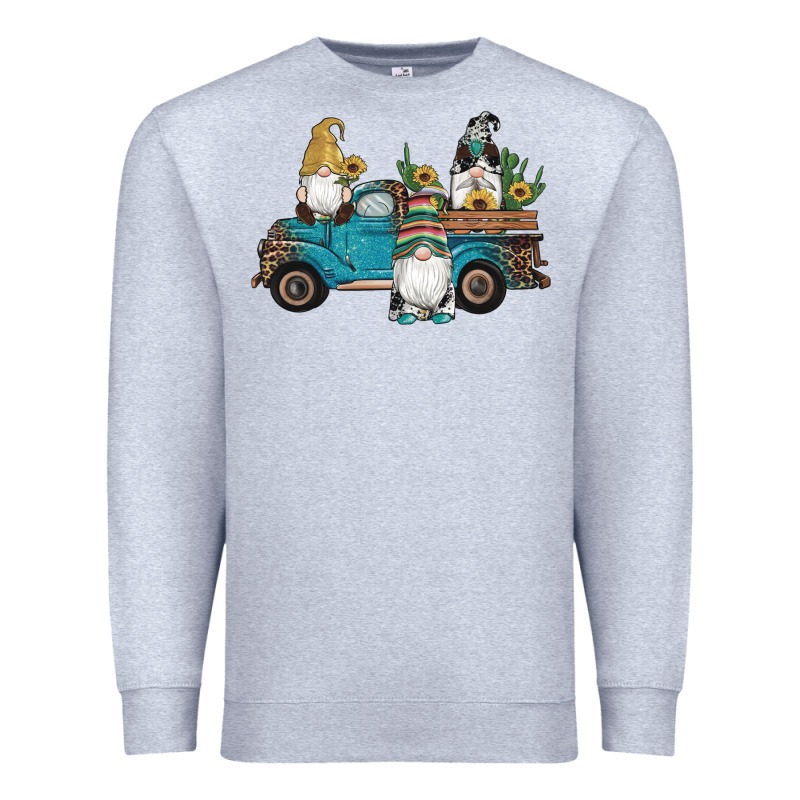 Western Gnomes Truck Sunflowers Cactus Gemstone Leopard Glitter Serape Premium Sweatshirt by Artiststas | Teevron