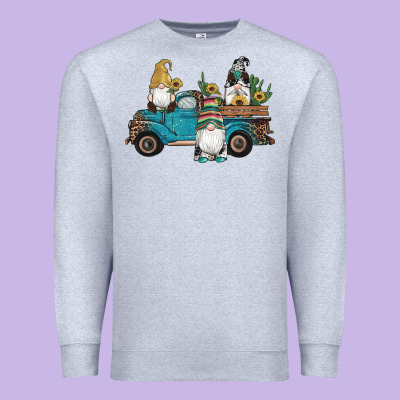Western Gnomes Truck Sunflowers Cactus Gemstone Leopard Glitter Serape Premium Sweatshirt Designed By Artiststas