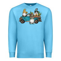 Ocean Blue western gnomes truck sunflowers cactus gemstone leopard glitter serape Premium Sweatshirt - Artiststas