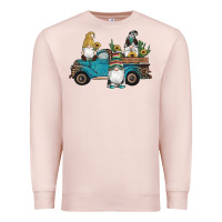 Pale Pink western gnomes truck sunflowers cactus gemstone leopard glitter serape Premium Sweatshirt - Artiststas