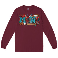 Burgundy mini baseball Long Sleeve Tee - Zillion Design Studio