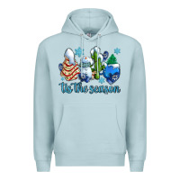Blue Mist tis the season christmas tree  cake winter and snowman Premium Hoodie - AdoDesignShop