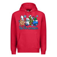 Cardinal tis the season christmas tree  cake winter and snowman Premium Hoodie - AdoDesignShop