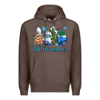 Coffee tis the season christmas tree  cake winter and snowman Premium Hoodie - AdoDesignShop
