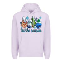 Lilac tis the season christmas tree  cake winter and snowman Premium Hoodie - AdoDesignShop