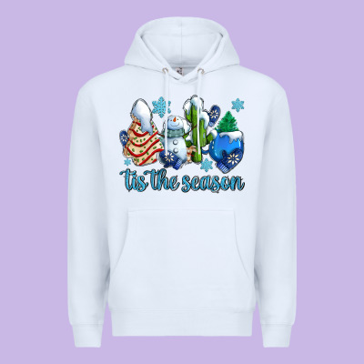 Tis The Season Christmas Tree  Cake Winter And Snowman Premium Hoodie Designed By Adodesignshop