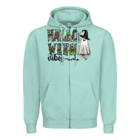 Seafoam halloween vibes Zipper Hoodie - CowhideDigitalArt