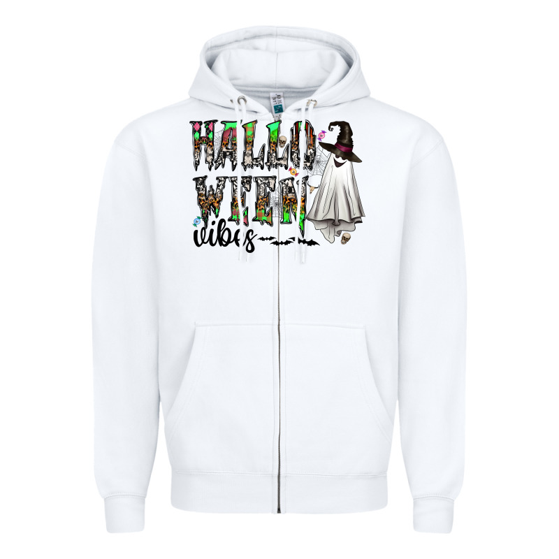 Halloween Vibes Zipper Hoodie by CowhideDigitalArt | Teevron