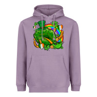 Lavender st patricks lips with horseshoe rainbow and shamrocks Heavyweight Hoodie - AdoDesignShop