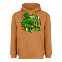 Meerkat st patricks lips with horseshoe rainbow and shamrocks Heavyweight Hoodie - AdoDesignShop