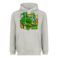 Moon Dust st patricks lips with horseshoe rainbow and shamrocks Heavyweight Hoodie - AdoDesignShop