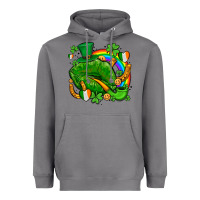 Storm st patricks lips with horseshoe rainbow and shamrocks Heavyweight Hoodie - AdoDesignShop