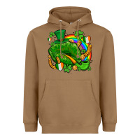 Toasted Coconut st patricks lips with horseshoe rainbow and shamrocks Heavyweight Hoodie - AdoDesignShop