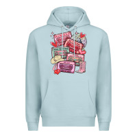 Blue Mist valentines day cassette tapes Premium Hoodie - MaliasSmallBusiness