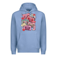 Colony Blue valentines day cassette tapes Premium Hoodie - MaliasSmallBusiness