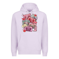 Lilac valentines day cassette tapes Premium Hoodie - MaliasSmallBusiness