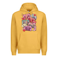 Mustard valentines day cassette tapes Premium Hoodie - MaliasSmallBusiness
