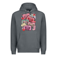Rock valentines day cassette tapes Premium Hoodie - MaliasSmallBusiness