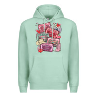 Seafoam valentines day cassette tapes Premium Hoodie - MaliasSmallBusiness