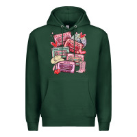 Sports Green valentines day cassette tapes Premium Hoodie - MaliasSmallBusiness