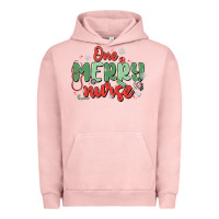 Pigment Salmon one merry nurse Urban Hoodie - MaliasSmallBusiness