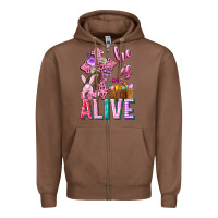 Chestnut he is alive easter Zipper Hoodie - Neo Western