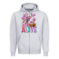 Heather Grey he is alive easter Zipper Hoodie - Neo Western