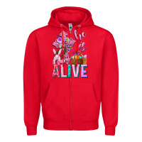 Red he is alive easter Zipper Hoodie - Neo Western