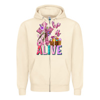 Sandshell he is alive easter Zipper Hoodie - Neo Western