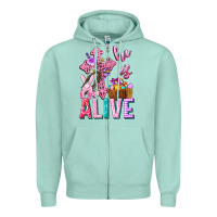 Seafoam he is alive easter Zipper Hoodie - Neo Western