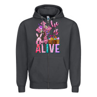 Smoke he is alive easter Zipper Hoodie - Neo Western