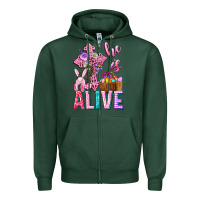 Sports Green he is alive easter Zipper Hoodie - Neo Western