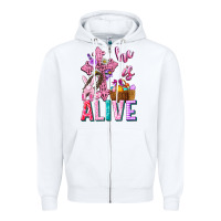 White he is alive easter Zipper Hoodie - Neo Western