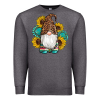 Charcoal Heather western gnomes sunflowers gemstones leopard serape cowhide glitter Premium Sweatshirt - Artiststas
