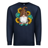 Navy western gnomes sunflowers gemstones leopard serape cowhide glitter Premium Sweatshirt - Artiststas
