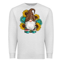 Oatmeal Heather western gnomes sunflowers gemstones leopard serape cowhide glitter Premium Sweatshirt - Artiststas