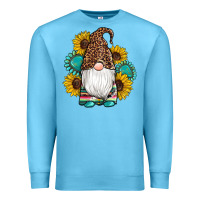 Ocean Blue western gnomes sunflowers gemstones leopard serape cowhide glitter Premium Sweatshirt - Artiststas