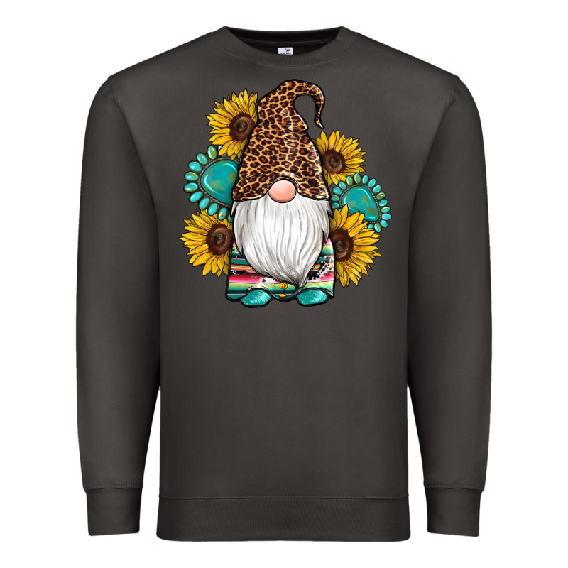 Western Gnomes Sunflowers Gemstones Leopard Serape Cowhide Glitter Premium Sweatshirt by Artiststas | Teevron