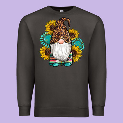 Western Gnomes Sunflowers Gemstones Leopard Serape Cowhide Glitter Premium Sweatshirt Designed By Artiststas