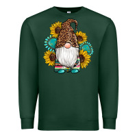 Sports Green western gnomes sunflowers gemstones leopard serape cowhide glitter Premium Sweatshirt - Artiststas