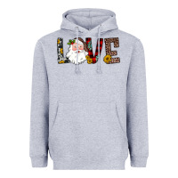 Heather Grey love santa Heavyweight Hoodie - JahusDesignShop