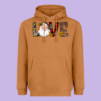 Love Santa Heavyweight Hoodie Designed By Jahusdesignshop